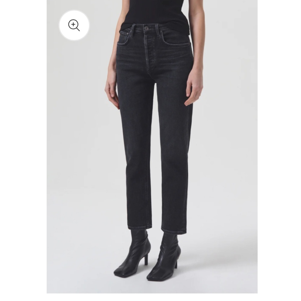 Agolde Riley high rise straight crop jeans